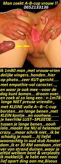 Ben jij LANGE vrouw??met kleine A--B--C-cup BORSTEN?klein kontje? Amst