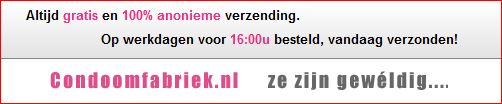 Anoniem condooms bestellen? Dat kan bij CONDOOMFABRIEK.NL .