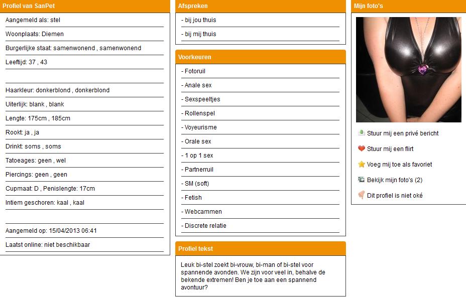 Stel (Diemen) zoekt bi-vrouw voor spannende avonden