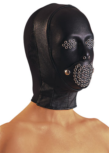 Hoofdmasker van echt leer  www.18pluskoopjes.nl 