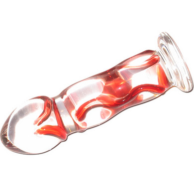 Max Passion  Glazen Dildo Red 