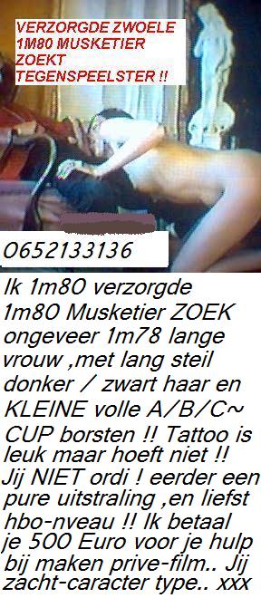 500 Euro voor ong 1m78 lange vrouw,KLEINE volle A/B/C-cup donk steil h