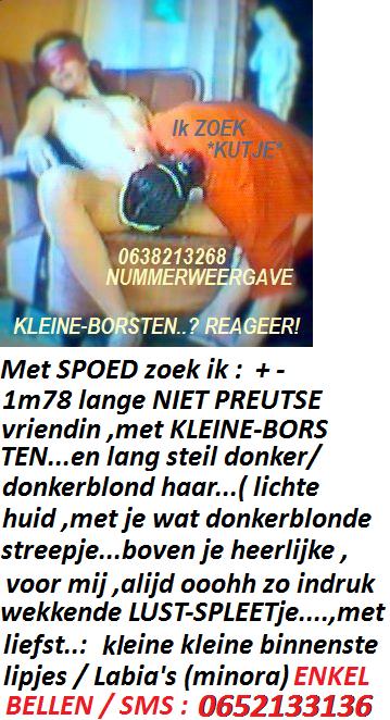 Jij LANGE SUB-VROUW?met --KLEINE BORSTEN--?? en steil haar ? Ik je 1m8