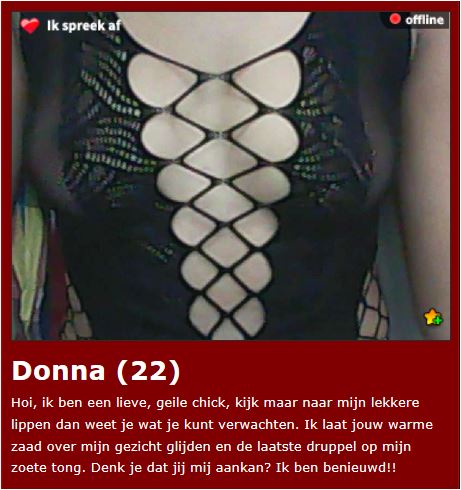 Donna (22) uit Groningen maakt afspraken!