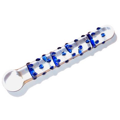 Glazen Dildo Blue lengte 20,5 cm